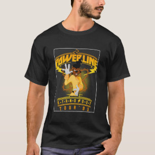 camiseta turnê de desenho animado retro powerline 