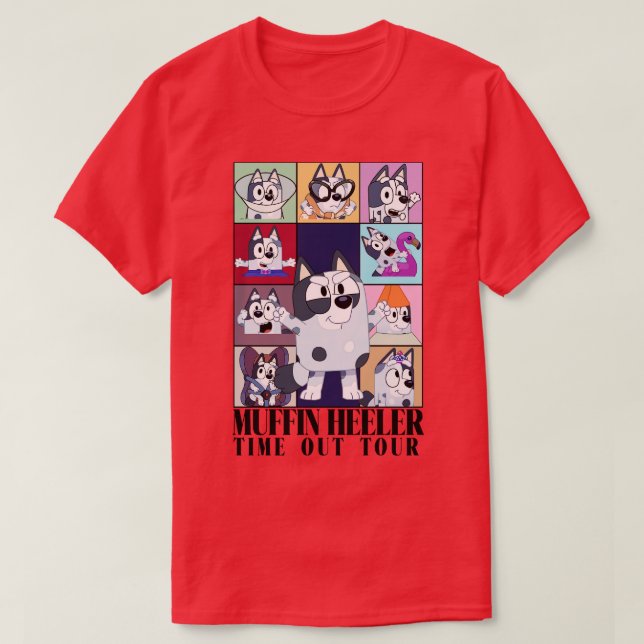 Camiseta Turnê de Time Out do Muffin Heeler (Frente do Design)