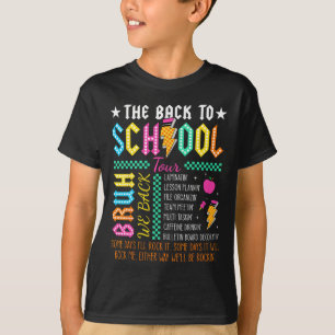 Camiseta Turnê Divertida Retro de Volta às Aulas Professor