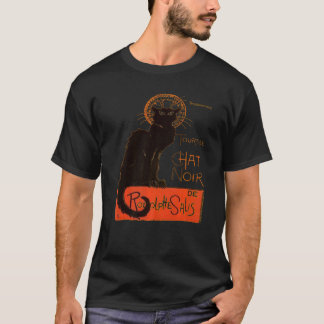 Camiseta Turnê Do Gato Preto Paris Desgastado Vetor 2