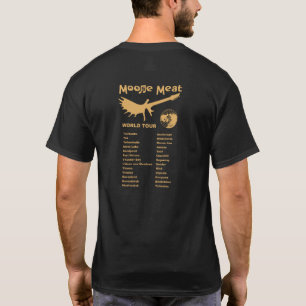 Camiseta Turnê Mundial da Banda Moose Meat