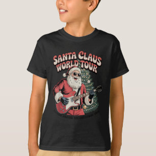 Camiseta Turnê Mundial do Papai Noel Rocking Around The Chr