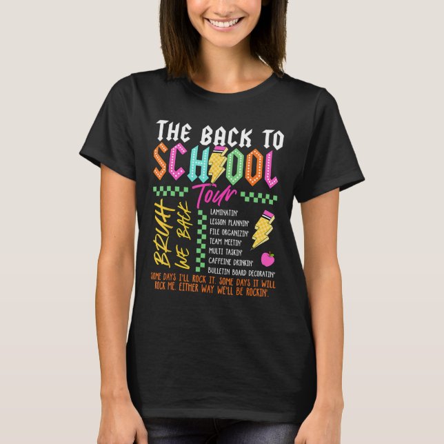 Camiseta Turnê Retro Relâmpago Abcd De Volta à Escola Teac (Frente)