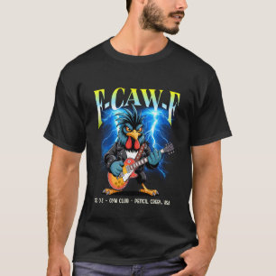 Camiseta Turnê Rooster Punkrock Galo Louco Concerto Pirata