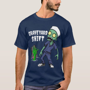 Camiseta Turno da Morte Noturno Zumbi Divertido amigo