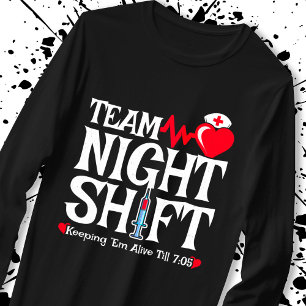 Camiseta Turno Noturno da Equipe - Enfermeiro de Turno Notu
