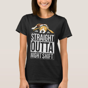 Camiseta Turnos Noturnos de Corte de Beagle Cute