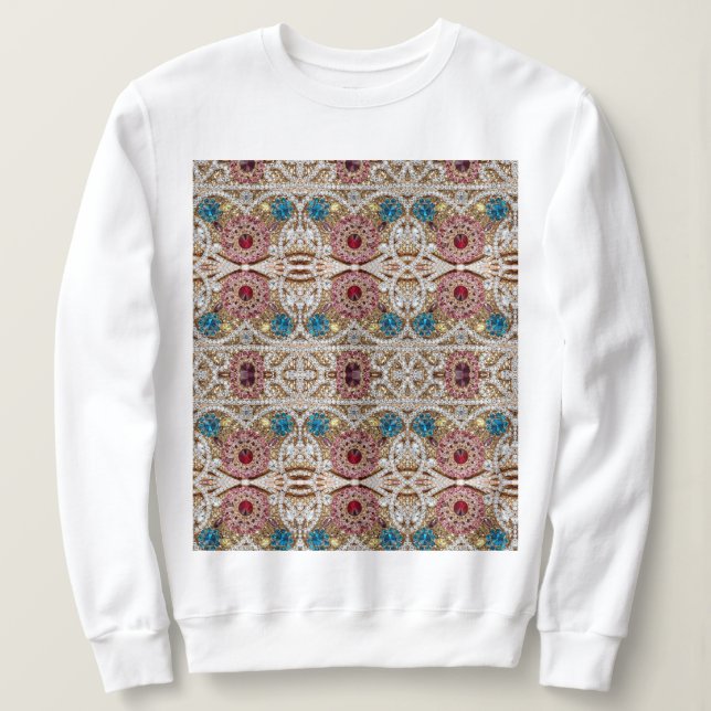 Camiseta turquesa azul-prata-ouro-burguês-rosa-burguês (Frente do Design)