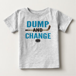 Camiseta Turquesa Blue Dump and Change Hockey Baby