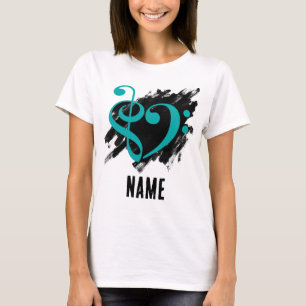 Camiseta Turquesa Cardíaca Torrível e Limpa Bass Personaliz