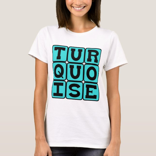 Camiseta Turquesa, Cor (Frente)