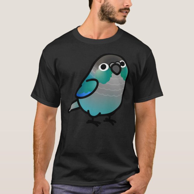 Camiseta Turquesa de Conure de Cheek Verde Chubby (Frente)