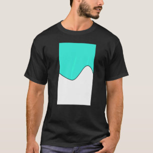 Camiseta Turquesa Geométrica De Onda De Dois Toneladas E On