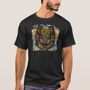 Camiseta Turquesa Ocidental Cerrado de Bull, Cavalo de crân