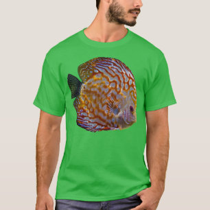 Camiseta Turquesa Peixe de Disco