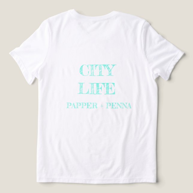 Camiseta Turquesa Vitoriana (Verso do Design )