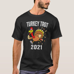 Camiseta Turquia 2021 Ação de Graças Turquia Trot Kids Adul