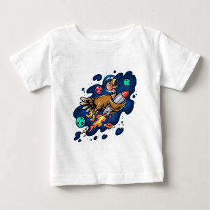 Camiseta Turquia a Andar por um Foguete Espacial em Alta Ve