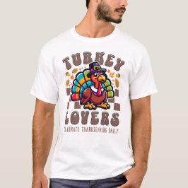 Camiseta Turquia Almoça Celebração De Ação De Graças Engraç