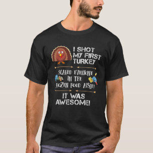 Camiseta Turquia Caçando Engraçado Eu Atirava Minha Primeir