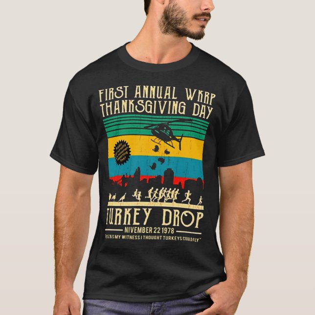 Camiseta Turquia Cai no Presente Engraçado de Ação de Graça (Frente)