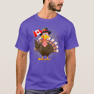 Camiseta Turquia com bandeira canadense Legal Ação de Graça
