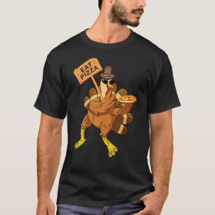Camiseta Turquia Comeu Pizza Adulto Vegan Kids Ação de Graç