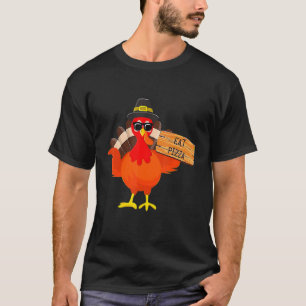 Camiseta Turquia Comeu Pizza Adulto Vegan Kids Ação de Graç