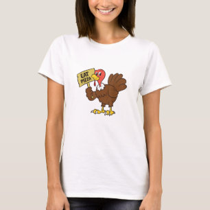 Camiseta Turquia Comeu Pizza Engraçado Ação de Graças