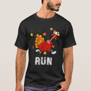 Camiseta Turquia Corre Figurino Ação de Graças Correndo Tur