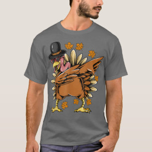 Camiseta Turquia Dabbing Dance Happy Ação de Graças Nati