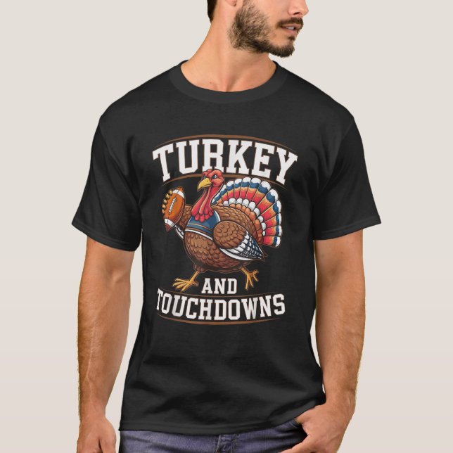 Camiseta Turquia e touchdowns de futebol (Frente)