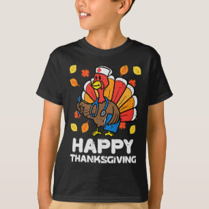 Camiseta Turquia Enfermeira Feliz Ação de Graças Scrub ICU