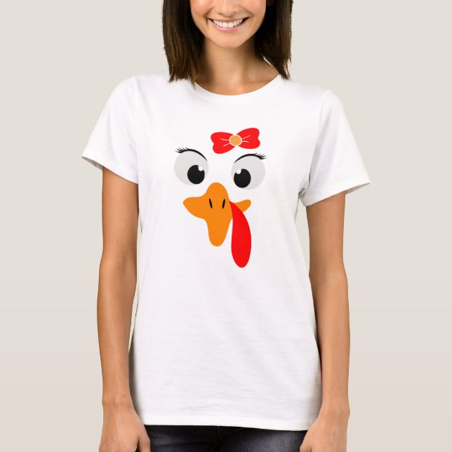 Camiseta Turquia Enfrenta Garota, Ação de Graças de Mulher (Frente)