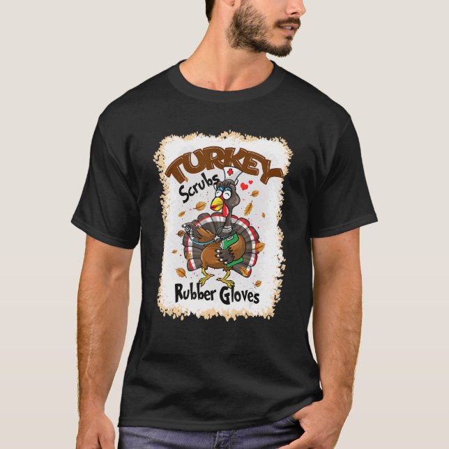 Camiseta Turquia esfrega borracha luvas de borracha Dia de  (Frente)