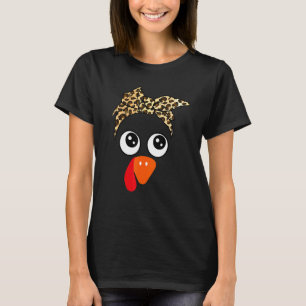 Camiseta Turquia Face Leopardo Banda-Cabeça de Mulheres em