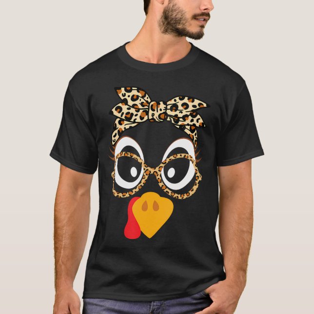 Camiseta Turquia Face Leopardo Óculos de Banda Larga Ação d (Frente)