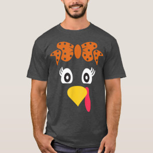 Camiseta Turquia Face Rapariga Retro Arco Família Figurino