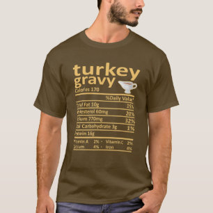Camiseta Turquia Gravy Nutrition Facts Graças Cos