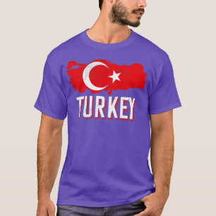 Camiseta Turquia - Mapa Bandeira Turca
