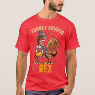 Camiseta Turquia Saurus Rex Funny Dinossaur TRex Ação de Gr