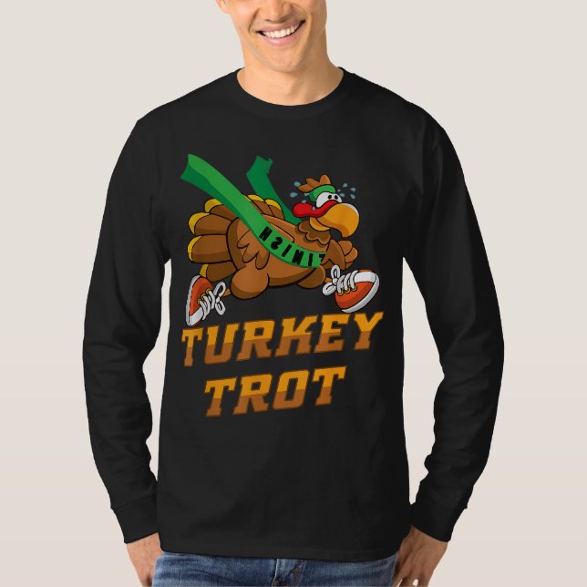 Camiseta Turquia Trot Squad Engraçado Ação de Graças Corren (Frente)