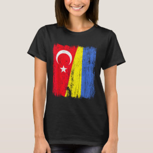 Camiseta Turquia Ucrânia Meia Bandeira Turco Ucraniano Hera