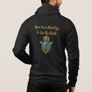 Camiseta Turquoise Third Eye Hamsa Zip