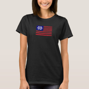 Camiseta Turtle 4 de julho Patriótica American Flag Usa