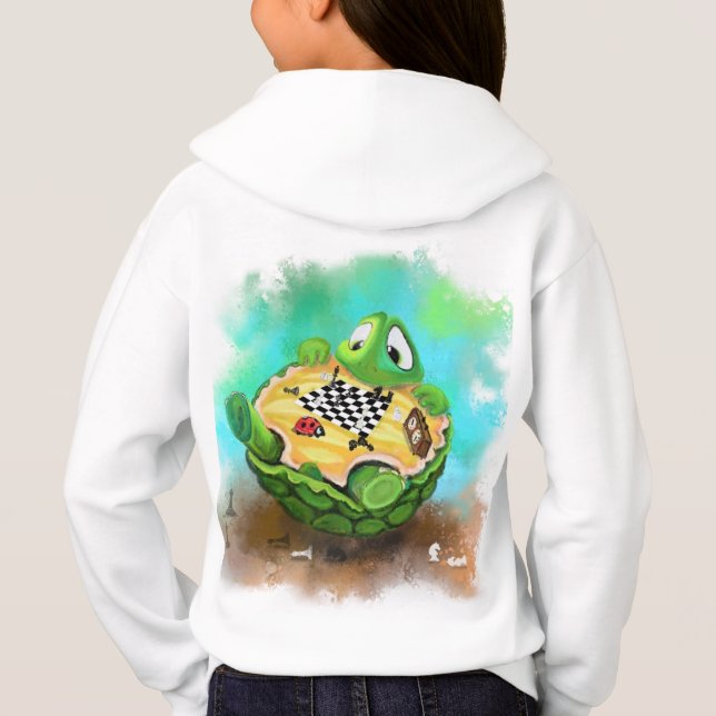 Camiseta Turtle and Ladybug Tocando xadrez - Divertido - Pi (Verso)