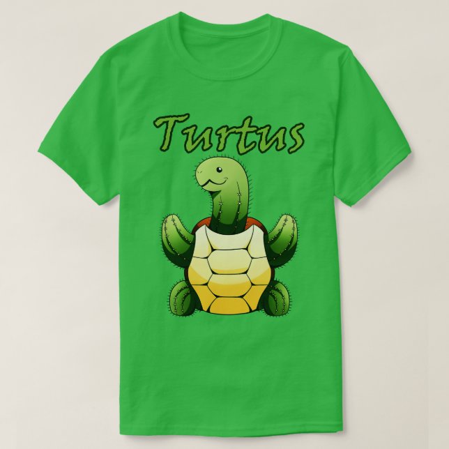 Camiseta Turtle Cactus Gift Gardener Turtle (Frente do Design)
