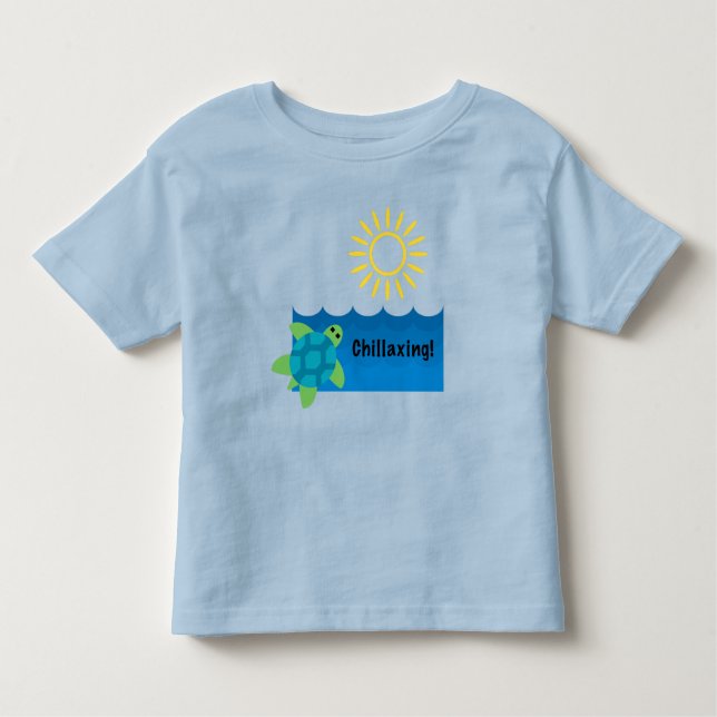 Camiseta Turtle ChillaxDesign - Toddler Fine Jersey T-S (Frente)