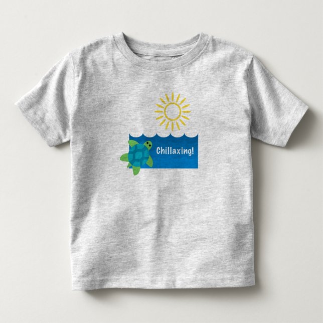 Camiseta Turtle ChillaxDesign - Toddler Fine Jersey T-S (Frente)