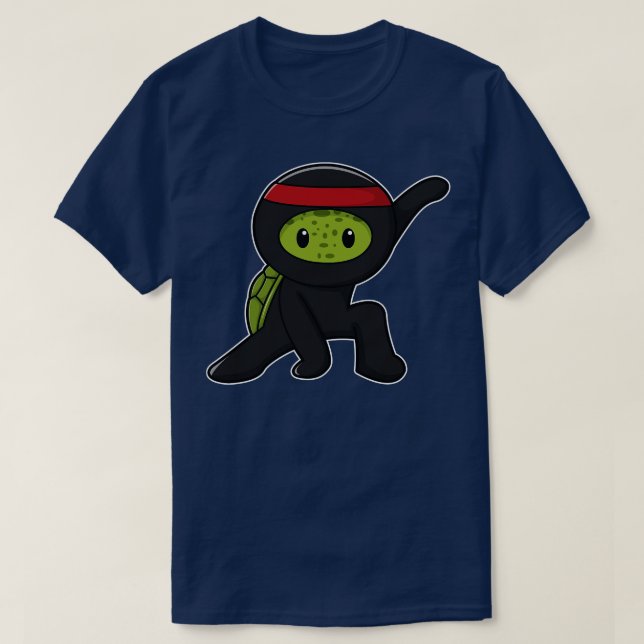 Camiseta Turtle com Shell como Ninja (Frente do Design)